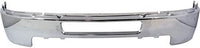 Front Bumper Impact Bar Chrome Steel Without Fog Light Holes Direct Replacement Compatible With 2011-2014 Chevrolet Silverado 2500/3500 GM1002838 25832522
