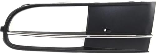 Set Of 2 Front Fog Light Molding Primed With Chrome Insert Right Passenger & Left Driver Side Direct Replacement Compatible With 2012-2019 Volkswagen Beetle VW1039117 VW1038117