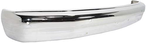 Front Bumper Face Bar Chrome Without Molding Holes Direct Replacement Compatible With 1991-1996 Dodge Dakota CH1002167 55034316