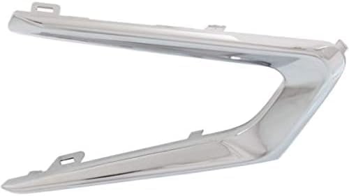 Set Of 2 Front Bumper Molding Chrome Plastic Left Driver & Right Passenger Side Direct Replacement Compatible With 2016-2018 Chevrolet Malibu GM1039196 GM1038196