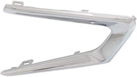 Set Of 2 Front Bumper Molding Chrome Plastic Left Driver & Right Passenger Side Direct Replacement Compatible With 2016-2018 Chevrolet Malibu GM1039196 GM1038196