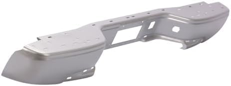 Rear Step Bumper Face Bar Only With Pad Provision Silver Steel Direct Replacement Compatible With 1999-2006 Chevrolet Silverado/GMC Sierra 1500 2500HD 3500 12473000-PFM