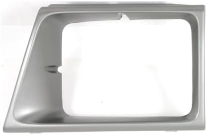 Set Of 2 Front Headlight Door Bezel Argent Plastic Right & Left Side Direct Replacement Compatible With 1992-1996 Ford E-Series Econoline Van FO2513141 FO2512141 F2UZ13064A F2UZ13064B