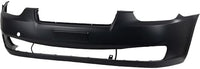 Front Bumper Primed + Upper Grille Black Shell and Insert + Head Light Left Driver & Right Passenger Side Direct Replacement Compatible with 2007-2011 Hyundai Accent