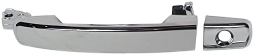 Front Exterior Door Handle Chrome Plastic Left Driver Side Direct Replacement Compatible with 2004-2008 Nissan Maxima / 2005-2015 Frontier NI1310120 80607EA05A 8282282Z60