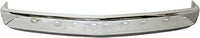 Front Bumper Chrome Steel With Pad Holes + Center Filler + Lower Valance Air Deflector + Molding Impact Strip Direct Replacement Compatible With 1994-2002 Chevrolet/GMC C/K-Series