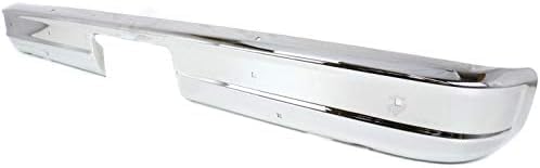 Step Bumper Face Bar Only With Pad Provision Without Mounting Bracket Chrome Direct Replacement Compatible With 1978-1996 GMC G-Series Van GM1102124 15975716