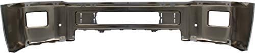 Front Bumper Chrome Steel with Fog Light Holes Direct Replacement Compatible with 2015-2019 Chevrolet Silverado 2500/3500 HD GM1002850 23229369