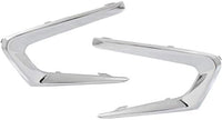 Set Of 2 Front Bumper Molding Chrome Plastic Left Driver & Right Passenger Side Direct Replacement Compatible With 2016-2018 Chevrolet Malibu GM1039196 GM1038196