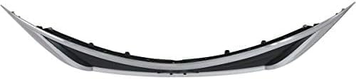 Front Bumper Cover Primed + Grille Chrome Shell & Black Insert Direct Replacement Compatible With 2013-2015 Nissan Altima NI1200250 NI1000285 623103TA0A 620223TA0H