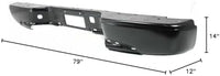 Rear Step Bumper Fleetside Powdercoated Black Steel Direct Replacement Compatible With 1999-2006 Chevrolet Silverado/GMC Sierra 1500 2500HD 3500 GM1102412 88944059