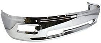 Front Bumper Face Bar Chrome Steel Direct Replacement Compatible With 2009-2012 Dodge Ram 1500 CH1002386 55112609AA 68206067AA
