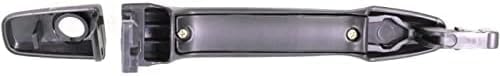 Front Exterior Door Handle + Cover Primed Plastic with Keyhole Left Driver Side Direct Replacement Compatible with 2008-2017 Mitsubishi Lancer FDH010237 5716A013XA 5716A015XA