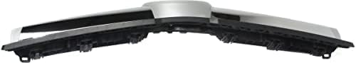 Front Grille Primed Shell And Insert With Chrome Molding & Aluminum Trim Direct Replacement Compatible With 2010-2015 Mercedes Benz GLK350 / 2013-2015 GLK250 MB1200161 20488008839776