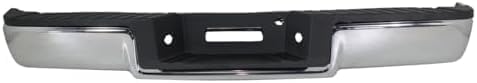Step Bumper Assembly Chrome Steel Without Rear Object Sensor Holes Direct Replacement Compatible With 2004-2006 Ford F-150 FO1103117