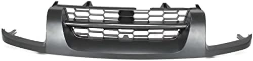 Front Grille Gray Shell And Insert Plastic Direct Replacement Compatible With 2002-2004 Nissan Xterra NI1200198 623107Z800