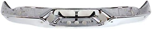 Rear Step Bumper Face Bar Chrome Steel Direct Replacement Compatible With 2007-2013 Toyota Tundra TO1102245 521510C090