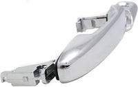 Front Exterior Door Handle + Cover Chrome Plastic with Keyhole Left Driver Side Direct Replacement Compatible with 2007-2010 Ford Edge / 2009-2019 Flex 7T4Z7822404AB-PFM