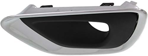 Set Of 2 Front Fog Light Molding Primed With Chrome Trim Left Driver & Right Passenger Side Direct Replacement Compatible With 2014-2016 Jeep Grand Cherokee CH1039147 CH1038147