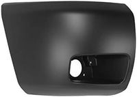 Front Bumper Impact Bar Steel + Lower Valance Air Deflector Textured + Headlight + End Caps Left & Right Side Direct Replacement Compatible With 2007-2013 Chevrolet Silverado 1500
