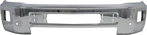 Front Bumper Chrome Steel with Fog Light Holes Direct Replacement Compatible with 2015-2019 Chevrolet Silverado 2500/3500 HD GM1002850 23229369