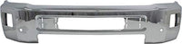 Front Bumper Chrome Steel with Fog Light Holes Direct Replacement Compatible with 2015-2019 Chevrolet Silverado 2500/3500 HD GM1002850 23229369