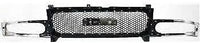 Front Grille Shell And Insert Chrome Direct Replacement Compatible With 2001-2006 GMC Yukon GM1200510 19130789