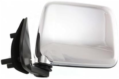 AUTOS PARTS PLUS Set Of 2 Front Mirror Manual Folding Non-Heated Chrome Plastic Left Driver & Right Passenger Side Direct Replacement Compatible With 1986-1994 Nissan D21 / 1995-1997 Pickup