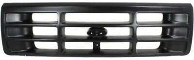 Front Grille Painted Black Shell & Insert Direct Replacement Compatible With 1992-1997 Ford F-Series FO1200172 F6TZ8200AAA