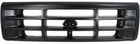 Front Grille Painted Black Shell & Insert Direct Replacement Compatible With 1992-1997 Ford F-Series FO1200172 F6TZ8200AAA