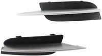 Set Of 2 Front Bumper Fog Light Cover Primed Plastic Left Driver & Right Passenger Side Direct Replacement Compatible With 2009-2011 Honda Civic HO1039103 HO1038103
