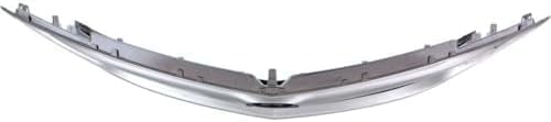 Front Grille Chrome Shell With Primed Insert Plastic Direct Replacement Compatible With 2013-2015 Acura ILX AC1200117 71121TX6A11-PFM