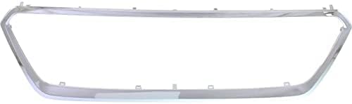 Front Grille Surround Molding Chrome Direct Replacement Compatible With 2015-2016 Subaru Impreza / 2013-2015 XV Crosstrek SU1202100 91123FJ050