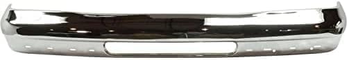 Front Bumper Chrome Steel Direct Replacement Compatible With 1992-2007 Ford E-Series FO1002348 4C2Z17757DA