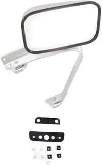 Set of 2 Front Mirror Manual Folding Non-Heated Polished Right Passenger & Left Driver Side Direct Replacement Compatible With 1987-1991 Ford F-Series FO1320102 FO1321102