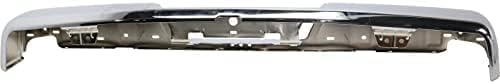Step Bumper Face Bar Only With Pad Provision Without Mounting Bracket Chrome Steel Direct Replacement Compatible With 2017-2020 Nissan Titan / 2016-2020 XD NI1102165 85030EZ20A