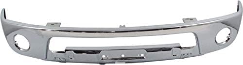 Front Lower Bumper Chrome Steel With Fog Light Holes Direct Replacement Compatible With 2005-2017 Nissan Frontier NI1002143 62014ZL00B