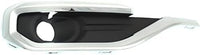 Set Of 2 Front Fog Light Cover Black With Chrome Molding Right Passenger & Left Driver Side Direct Replacement Compatible With 2017-2019 GMC Acadia GM1039209 GM1038209 84693621