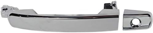 Front Exterior Door Handle Chrome Plastic Left Driver Side Direct Replacement Compatible with 2004-2008 Nissan Maxima / 2005-2015 Frontier NI1310120 80607EA05A 8282282Z60