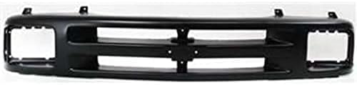 Front Grille Frame Primed With Sealed Beam Type Headlight Holes & Emblem Direct Replacement Compatible With 1995-1997 Chevrolet Blazer / 1994-1997 S10 Pickup GM1200225 12471807