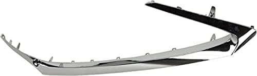 Front Bumper Grille Molding Chrome Plastic Direct Replacement Compatible With 2016-2017 Lexus CT200h LX1216105 5312276020
