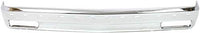 Front Bumper Chrome Steel With Molding Holes + Lower Valance Primed Direct Replacement Compatible With 1991-1994 Chevrolet S10 / Blazer / 1991 GMC S15 Jimmy / 1991-1993 Sonoma