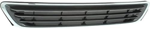 Front Grille Chrome Shell With Gray Insert Plastic Direct Replacement Compatible With 1997-1999 Lexus ES300 LX1200104 5310133040B0