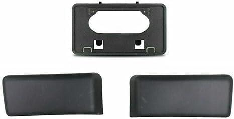 Front License Plate Bracket + Bumper Molding Textured Left Driver & Right Passenger Side Direct Replacement Compatible with 2009-2014 Ford F-150 FO1053100 FO1068134 9L3Z17A385A