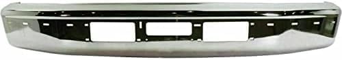 Front Bumper Chrome Steel With Air And Molding Hole Direct Replacement Compatible With 1992-1997 Ford F-Series FO1002254 F3TZ17757AB