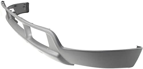 Front Bumper Chrome Steel With Holes For Lower Cover + Upper Valance Textured Direct Replacement Compatible With 1999-2004 Ford F-Series Super Duty/Excursion FO1002375 FO1095176