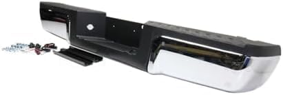 Step Bumper Assembly Chrome Steel Without Object Sensor Holes Direct Replacement Compatible With 2013-2016 Ford F-Series Super Duty FO1103176 9C3Z17906B-PFM