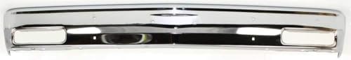 Front Bumper Chrome + Lower Valance Air Deflector + Signal Lights + Corner Lamps Lens And Housing Right & Left Side Direct Replacement Compatible With 1982-1990 GMC S15 / Chevy S10