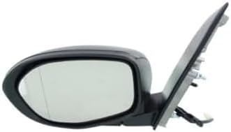 Front Power Mirror Manual Folding Non-Heated Primed Left Driver Side Direct Replacement Compatible With 2014-2017 Honda Odyssey HO1320277 76250TK8A41