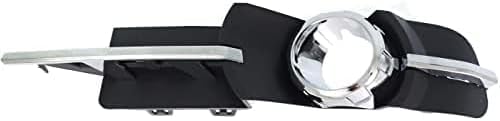 Front Fog Light Molding Primed With Chrome Trim Left Driver Side Direct Replacement Compatible With 2008-2012 Chevrolet Malibu GM1038115 25905341